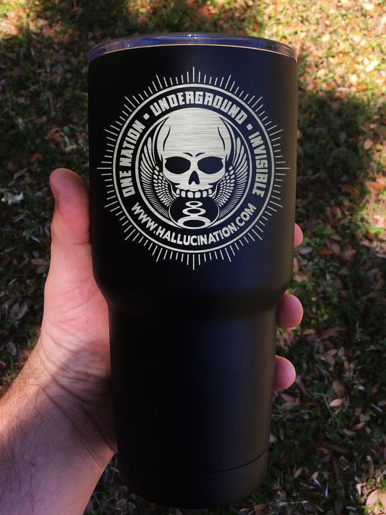 "Hallucination Skull" Tumbler - Etch Pros.. Laser Craft Studios