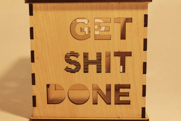 Get (sh)it Done - Candle Holder - Etch Pros.. Laser Craft Studios