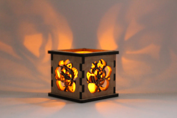 Magnolia - Tea Light Holder - Etch Pros.. Laser Craft Studios
