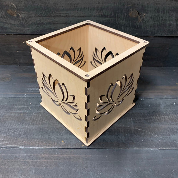 Lotus Outline - Pillar Candle Holder