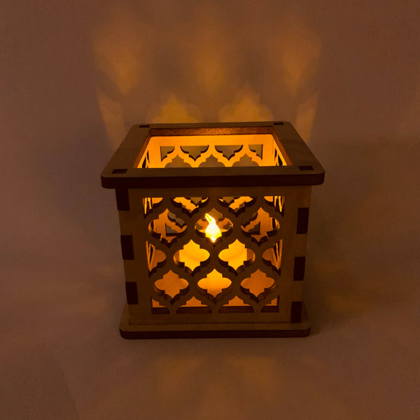 Moroccan Trellis Quatrefoil - Tea Light Holder.