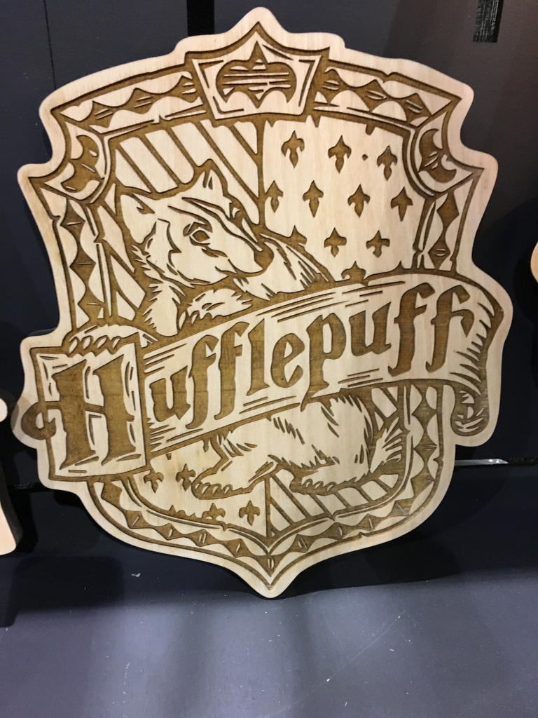 Hp plaque - hufflepuff - Etch Pros.. Laser Craft Studios