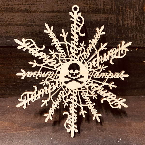 Tampa - Snowflake w/ skull Ornament