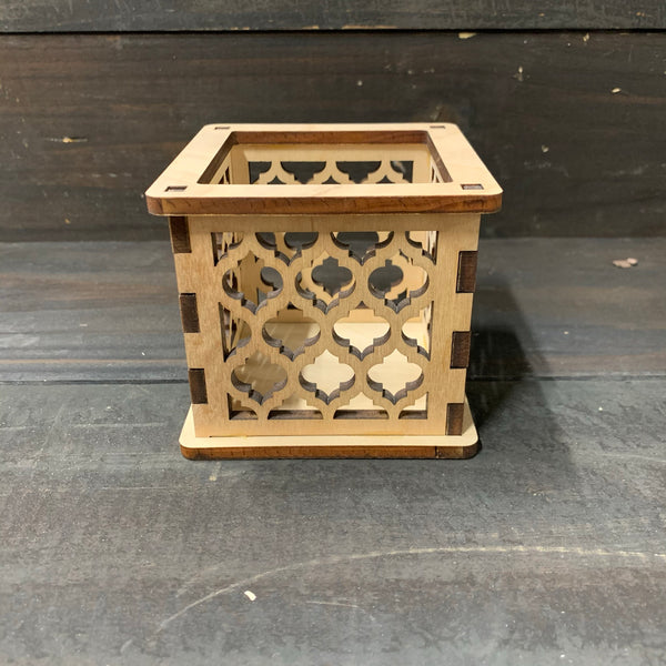 Moroccan Trellis Quatrefoil - Tea Light Holder.