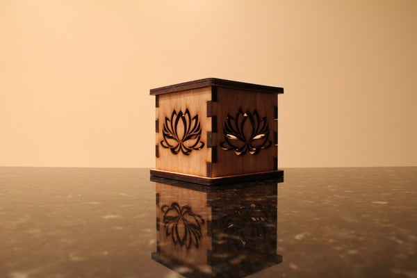 Lotus Flower Outline - Tea Light Holder - Etch Pros.. Laser Craft Studios