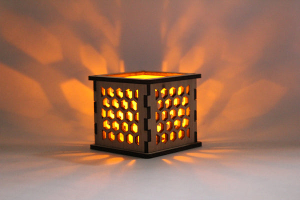 Honeycomb - Tea Light Holder - Etch Pros.. Laser Craft Studios