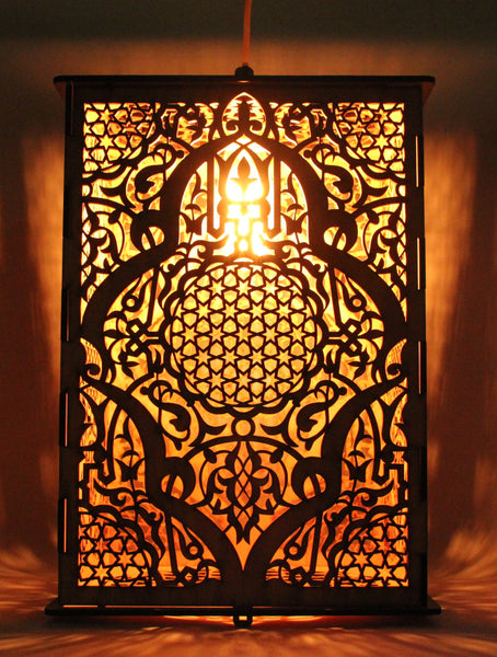 Moroccan/Islamic Patterned Lantern Large - Etch Pros.. Laser Craft Studios